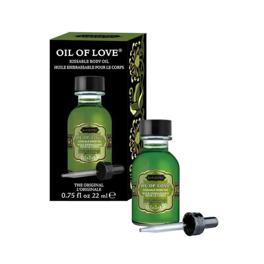 Kama Sutra Oil of Love 4 Different Flavor Tropical l Mango, Original, Raspberry Kiss, Strawberry Dreams
