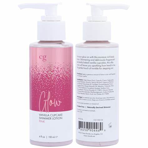 CGC Unisex Glow Pink Delicious Vanilla Cupcake Shimmer Body Lotion - Glow Silver Vanilla Cupcake Shimmer Lotion