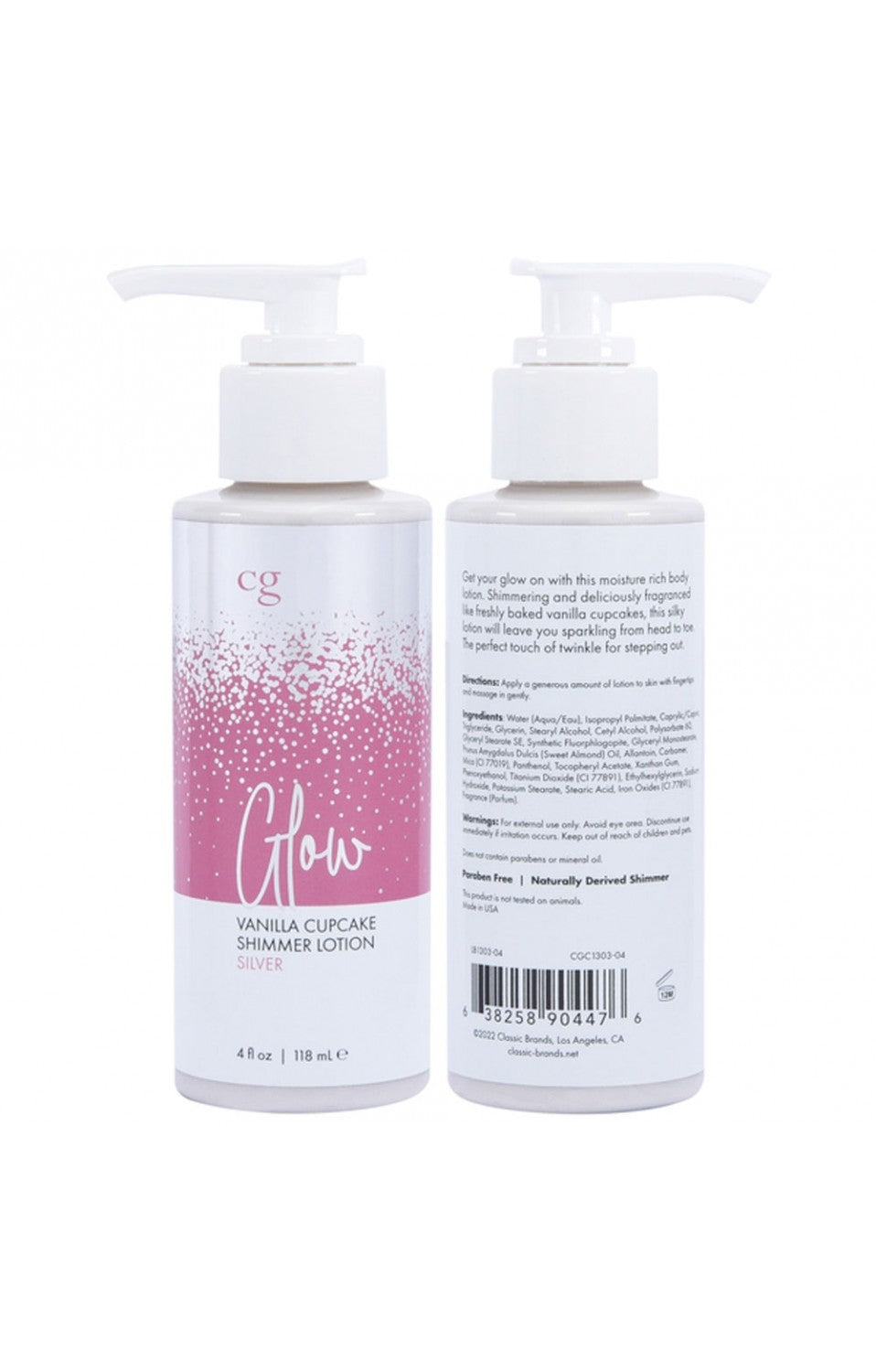 CGC Unisex Glow Pink Delicious Vanilla Cupcake Shimmer Body Lotion - Glow Silver Vanilla Cupcake Shimmer Lotion