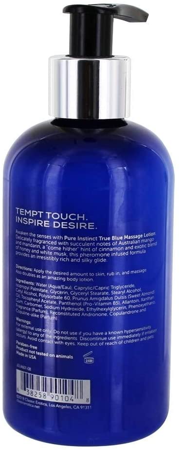 Pure Instinct Pheromone Massage Lotion True Blue