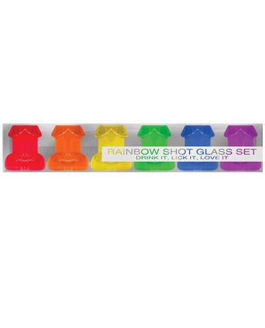 Plastic Ladies Night Rainbow Penis Shot Glass Bachelorette Drink Lick Love It 6